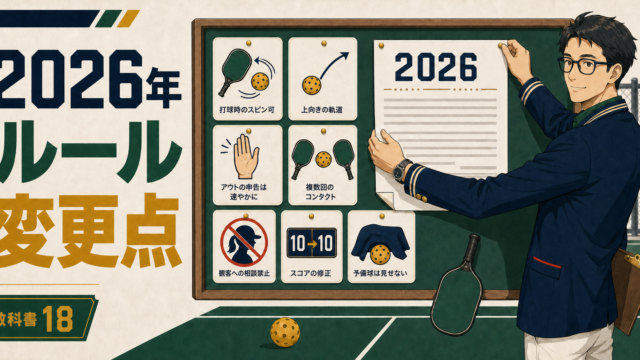 2026年ピックルボール・ルール変更｜一般プレーヤー向け重要点のアイキャッチ