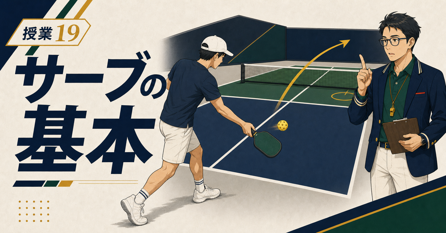 ピックルボールのサーブ基本｜初心者が安定して入れる5ステップのアイキャッチ