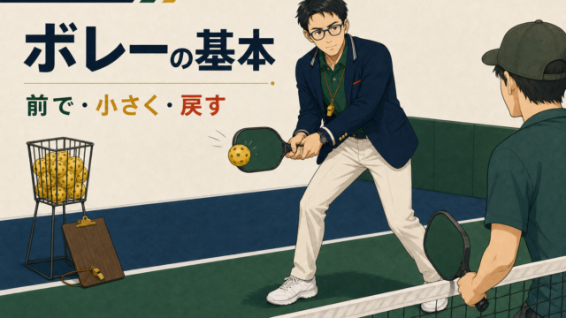 ピックルボールのボレー基本｜構え方・打点・失敗しないコツのアイキャッチ