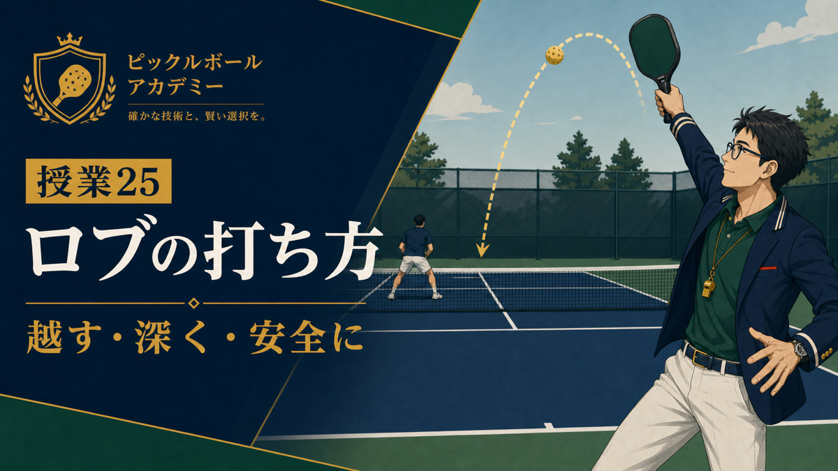 ピックルボールのロブの打ち方｜攻撃・守備の使い分けと安全のアイキャッチ