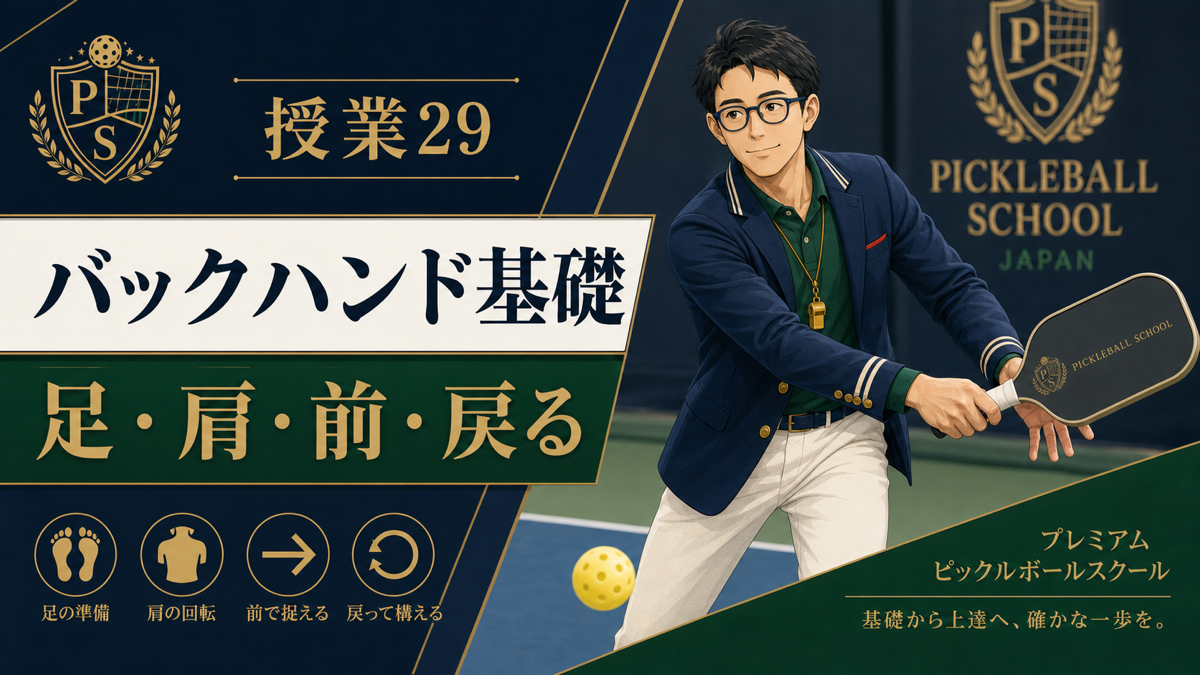 ピックルボールのバックハンド基礎｜苦手を減らす5ステップのアイキャッチ