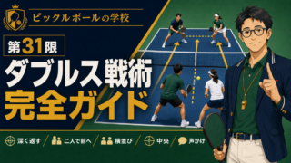 ピックルボールのダブルス戦術完全ガイド｜二人でコートを支配する基本のアイキャッチ