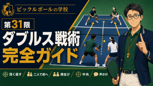 ピックルボールのダブルス戦術完全ガイド｜二人でコートを支配する基本のアイキャッチ
