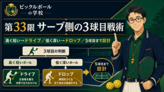 サーブ側の3球目戦術｜ドロップとドライブの選び方のアイキャッチ