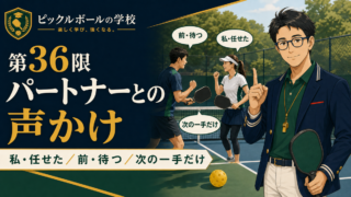ピックルボールのダブルスで一番多いミスは「譲り合い」｜声かけの決め方のアイキャッチ