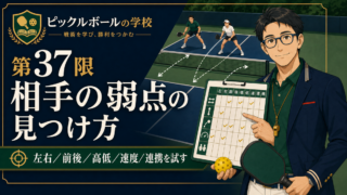 ピックルボールで相手の弱点を見つける方法｜最初の5ラリー観察法のアイキャッチ
