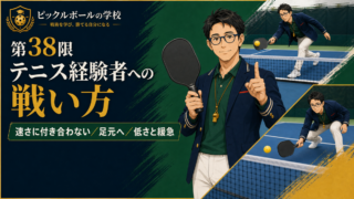 テニス経験者への戦い方｜速さに付き合わずピックルボールで勝負するのアイキャッチ