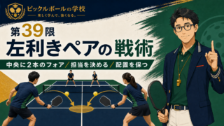 左利きペアのピックルボール戦術｜中央のフォアを武器にするのアイキャッチ