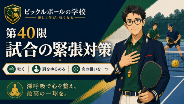 ピックルボール試合の緊張対策｜本番で普段の力を出すルーティンのアイキャッチ