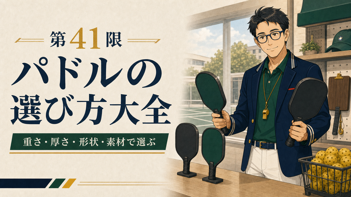 ピックルボールパドルの選び方大全｜初心者から本格派までおすすめ5本のアイキャッチ