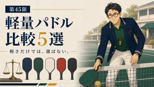軽量ピックルボールパドルおすすめ5選｜操作性と重さで比較のアイキャッチ