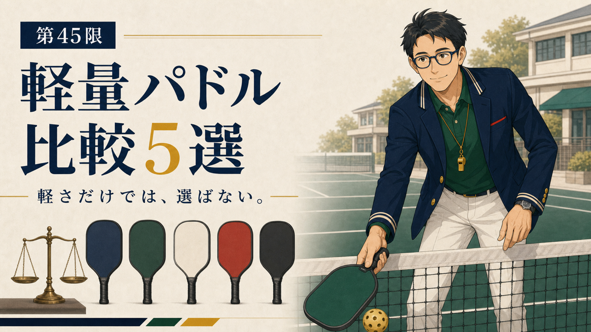 軽量ピックルボールパドルおすすめ5選｜操作性と重さで比較のアイキャッチ