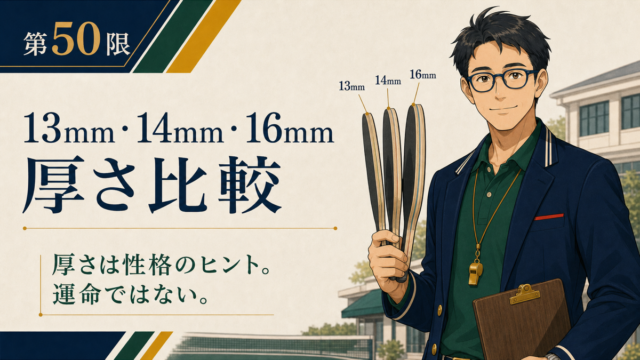 ピックルボールパドル13mm・14mm・16mmの違い｜厚さの選び方のアイキャッチ