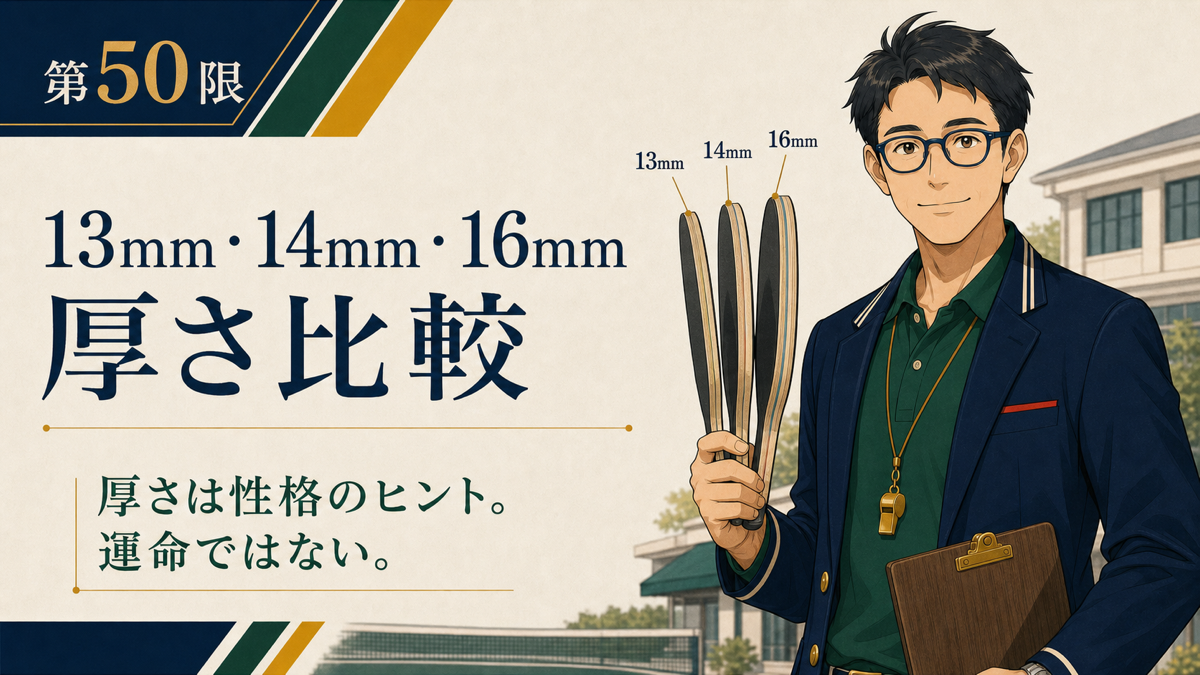 ピックルボールパドル13mm・14mm・16mmの違い｜厚さの選び方のアイキャッチ