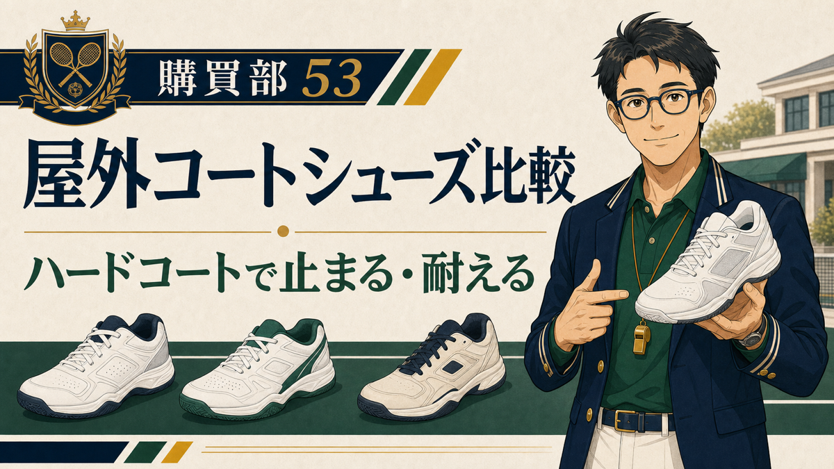 【2026年版】屋外向けピックルボールシューズ比較｜ハードコートおすすめ3選のアイキャッチ