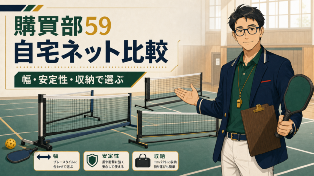 【2026年版】自宅用ピックルボールネット比較｜規定幅・練習幅の選び方のアイキャッチ