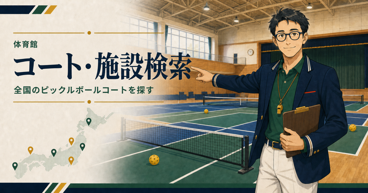 施設検索｜全国のピックルボールコートのアイキャッチ