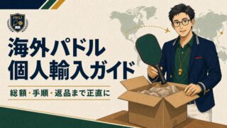 日本で買えないピックルボールパドルを取り寄せる｜クーポンで総額21,500円のアイキャッチ
